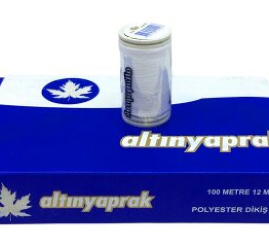 ALTINYAPRAK ( 12PCS ) ( BEYAZ ) ( 100 MT ) DİKİŞ İPLİK*240