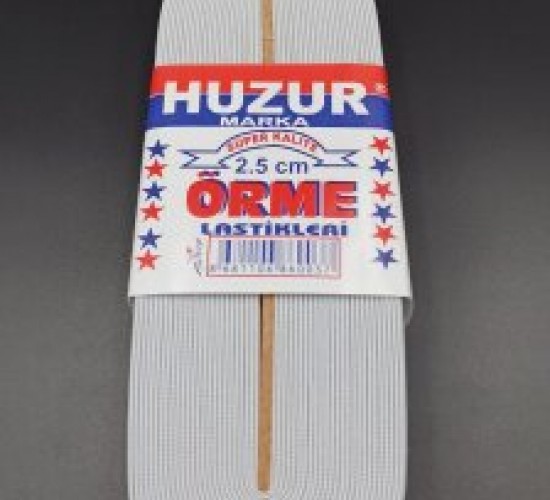 HUZUR ( BEYAZ & 2.5CM ) PAÇA LASTİK GENİŞ 10MT.*30