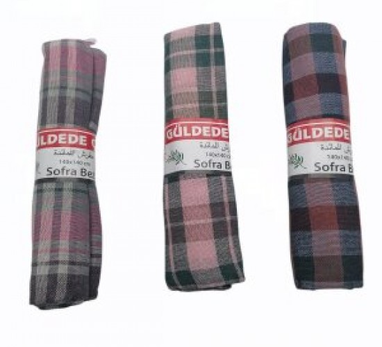 GÜLDEDE ( ETİKETLİ ) NATURAL RENKLİ SOFRA BEZİ & PİKNİK ÖRTÜSÜ 140X140CM*25X1