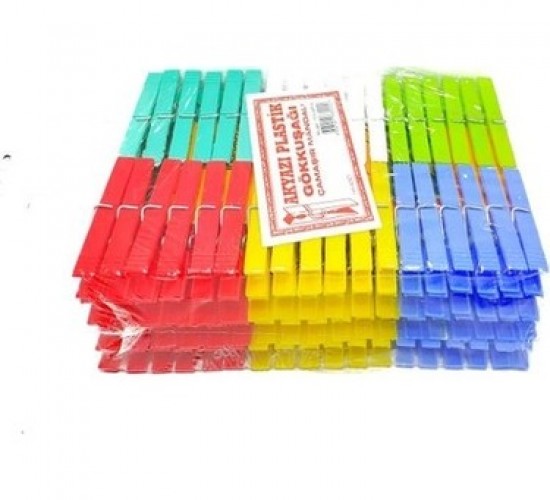AKYAZI ( 144PCS ) ( GÖKKUŞAĞI ) ( PLASTİK ) MANDAL*24