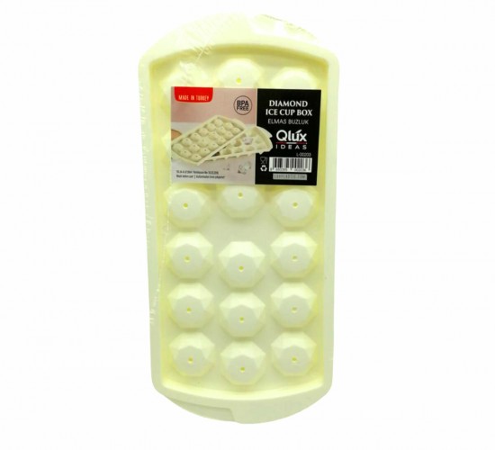 QLUX L-00203 ( DIAMOND ELMAS ŞEKİL ) ( 18Lİ ) BUZLUK ( KAPAKLI ) ( PLASTİK )*24=K