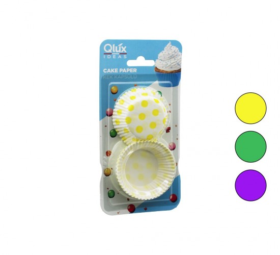 QLUX L-00171 ( KÜÇÜK & YUVARLAK ) ( MUFFIN ) ( İNCE KAĞIT ) KEK KAPSÜLÜ ( ÇAP: 7.5CM & DERİNLİK: 2CM ) ( KARTELA AMBALAJ )*50