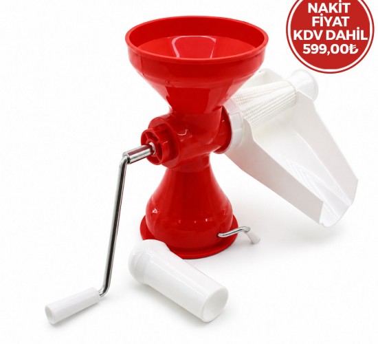 EV-GER EG-5012 (PLASTİK) ( SÜZGEÇLİ & HAZNELİ ) SALÇA MAKİNESİ (METAL KOLLU) (EV YAPIMI) (FİRESİZ) (PRATİK KULLANIM)*12