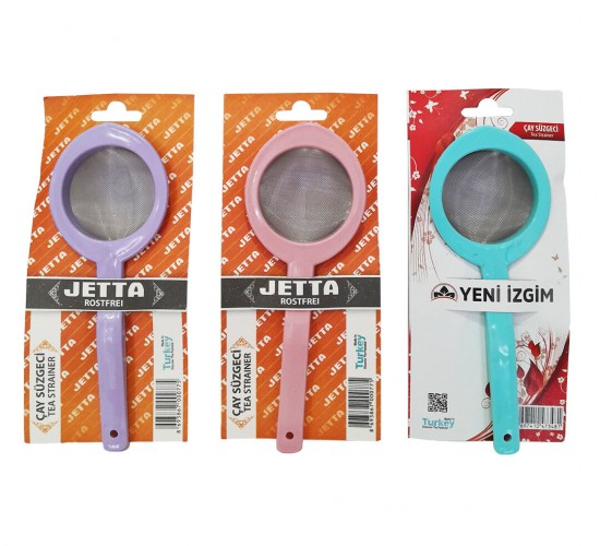 JETTA YENİ İZGİM PLASTİK RENKLİ SAP ÇAY SÜZGEÇ*12X45