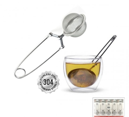 BELLA HOUSE K-2655 ( MAŞALI ) ( TEL METAL ) BİTKİ ÇAY DEMLEME SÜZGEÇ ( PASLANMAZ ÇELİK ) ( ÇAP: 5CM )*12X24
