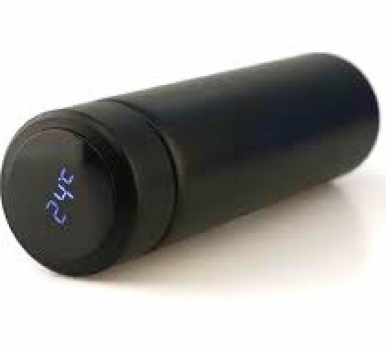 SMART CUP HS-257 ( SİYAH ) ( LED DERECE GÖSTERGELİ ) ( 304-ÇELİK ) TERMOS ( 500ML ) (FİLTRELİ) (12 SAAT SICAK & SOĞUK TUTMA) *50