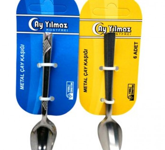 AY YILMAZ ( 6PCS ) METAL ÇAY KAŞIK*200