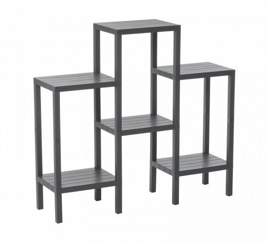 OMBEG OM-1108-0150-0015-0008 ( 6 ( DÜZ ) RAFLI & GRİ ) MODÜLER ÜNİTE PLASTİK*4