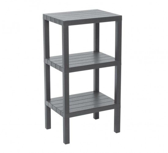 OMBEG OM-0390-3102-0145 ( 3 ( DÜZ ) RAFLI & GRİ ) MODÜLER ÜNİTE PLASTİK*8