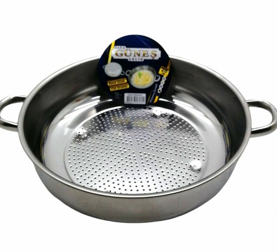 GÜNEŞ ( NO-2 ) ( 28CM ) ( BASIK ) SÜZEK METAL SÜZGEÇ ( KULPLU )*75