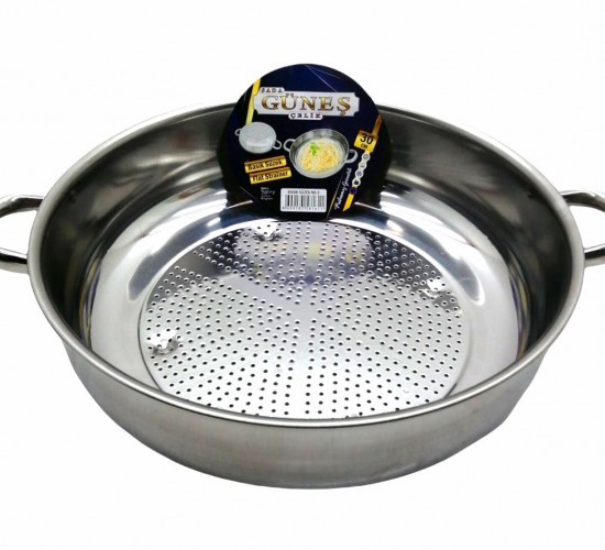GÜNEŞ ( NO-3 ) ( 30CM ) ( BASIK ) SÜZEK METAL SÜZGEÇ ( KULPLU )*50