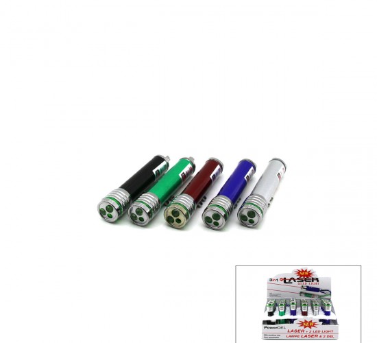 GOLD-POLİCE GP-001 ( 3İN1 BAŞLI ) LASER & LED LIGHT (RENKLİ LAZER) ( ANAHTARLIK KANCALI )*24X50