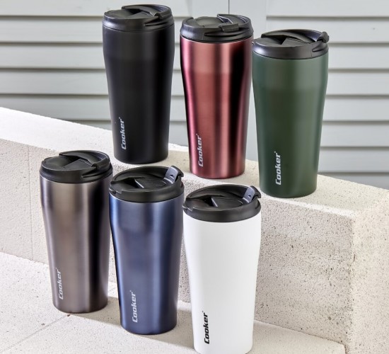 COOKER CKR-2049 ( 400ML ) MUG TERMOS BARDAK RENKLİ ( PASLANMAZ ÇELİK & KAYDIRMAZ TPR TABAN & SIZDIRMAZ KAPAK)*24