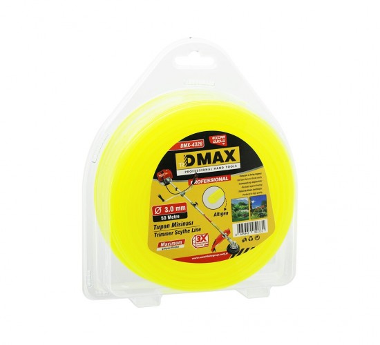 DMAX DMX-4326 ( 6GEN ) ( 3.0MM X 50MT ) ÇİM BİÇME TIRPAN MİSİNASI*30