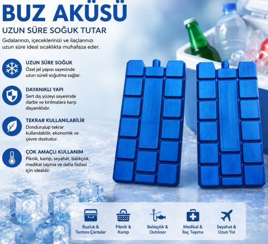 İBİCO ( DOLU ) PLASTİK BUZ AKÜSÜ*45=K