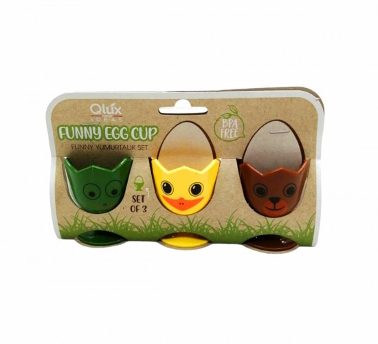 QLUX L-00842 FUNNY YUMURTALIK 3PCS SET*36