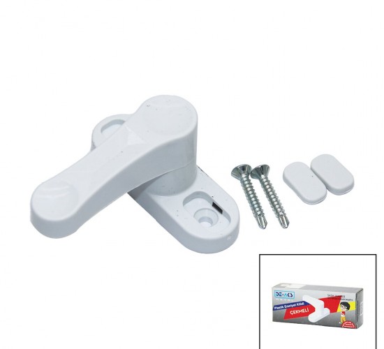 DE-AKS EMN-PK-300 ( PLASTİK & KUTULU & BEYAZ ) ( ÇEKMELİ ) EMNİYET KİLİT*15X10