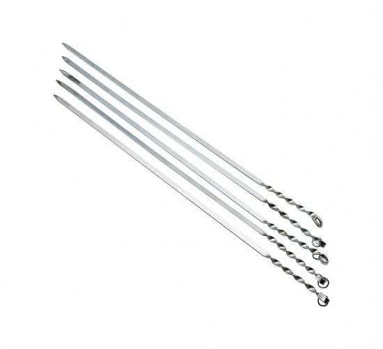 İBİCO T-200 ( TAVUK & KANAT ) ( 60CM ) ( DAR YASSI & BURGULU ) METAL MANGAL ŞİŞİ*100X5
