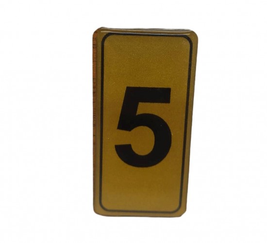 KAPI NUMARASI NO-5 SİLİKONLU YAPIŞKANLI*10X20