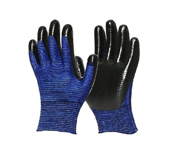 MAFEL MF-002 ( ZEBRA ) ( MAVİ SİYAH ) İŞÇİ ELDİVEN 10XL*12X50