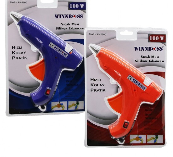 WINNBOSS WN-1200 ( 100W ) ( ANAHTARLI ) ( SICAK ) ( KALIN MUM ) SİLİKON TABANCASI*60
