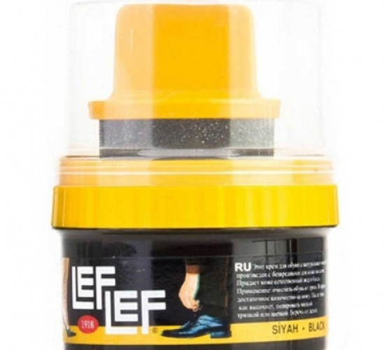 NURİ LEFLEF ( HAZIR ) ( CİLALI SÜNGERLİ ) ( SİYAH ) KREM AYAKKABI BOYASI 60ML*12X6