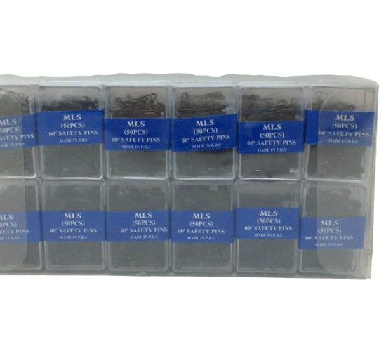 MLS (TAKSUN ) SAFETY PINS-978 ( SİYAH ) ( 50PCS.PLS.KUTU ) (NO-00