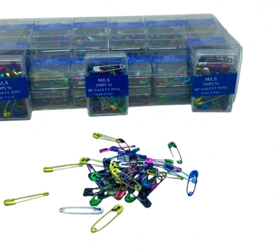 MLS SAFETY PINS-988 ( RENKLİ ) ( 50PCS.PLS.KUTU ) ( NO-00