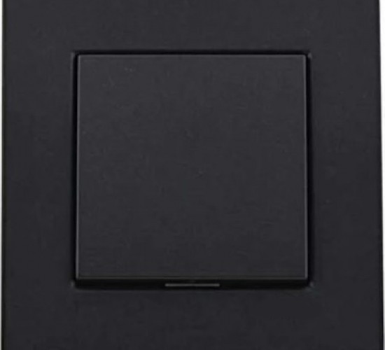 ATOM ( SİYAH ) TEKLİ ANAHTAR PRİZ*12X10