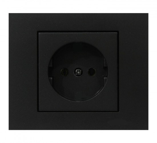 ATOM ( SİYAH ) NORMAL PRİZ*12X10
