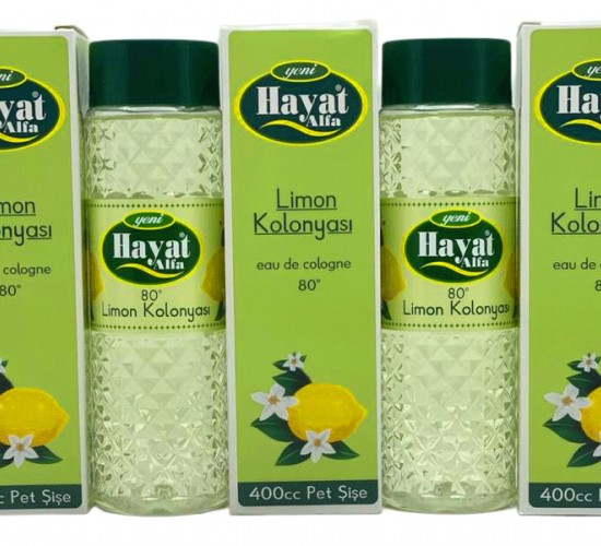 HAYAT ( KUTULU ) ( 400CC ) ( LİMON ) KOLONYA*12X4