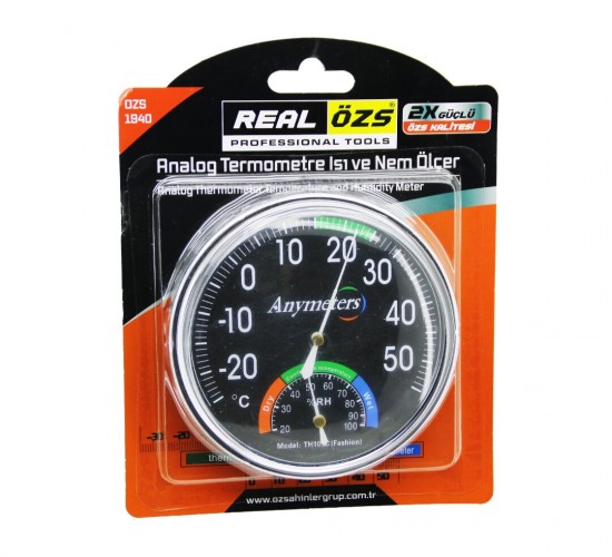 REALÖZS OZS-1940 ANALOG TERMOMETRE ( ISI & NEM ) ÖLÇER ( ANYMETERS )*100