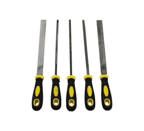 SOSİN ( 5PCS ) ÇELİK EĞE SETİ (BALIK SIRTI & ÜÇGEN & KARE & YUVARLAK & DÜZ GENİŞ) (EĞE=20CM+PLS.SAP=10CM= 30CM)*60