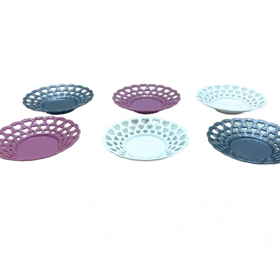 AVCILAR PLASTİK AV-090 ( 6PCS ) RENKLİ PLASTİK ÇAY TABAK*120