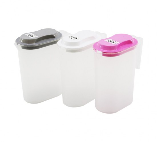 GÜZEL PLASTİK G-019 ( ŞEFFAF PLASTİK ) ( SÜRAHİ ) ( RENKLİ KAPAK ) ( ÖLÇEKLİ = 1500ML )*24=K