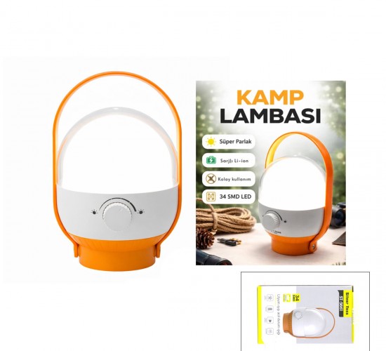 SİLVER TOSS ST-5661 ( 34 LED ) KAMP LAMBASI & FENER ( USB ŞARJLI ) ( AYARLANABİLİR IŞIK ) ( 4.8W & 2400mAh )*60