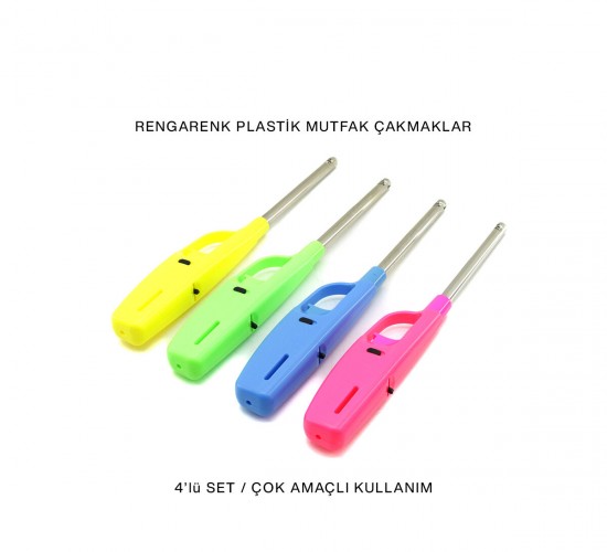 BBQ NEON EFE-404 OCAK MUTFAK ÇAKMAK MC2 (RENKLİ PLASTİK)*15X8