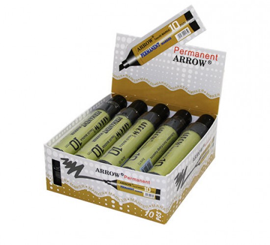 ARROW ( LUX ) ( SİYAH ) ( 10MM ) PERMANENT MARKER KOLİ KALEMİ*10X40