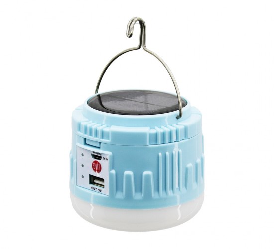 ENERGY SAVING LED SOLAR CAMPING LIGHT USB & SOLAR ŞARJLI ASKILI KAMP LAMBASI FENER & POWERBANK*36