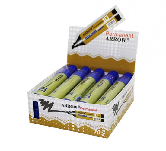 ARROW ( LUX ) ( MAVİ ) ( 10MM ) PERMANENT MARKER KOLİ KALEMİ*10X40