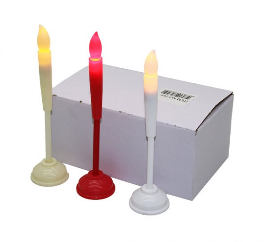 İBİCO NO-265 ( ÇUBUK MUM ) AYAKLI LED PİLLİ MUM*24X50