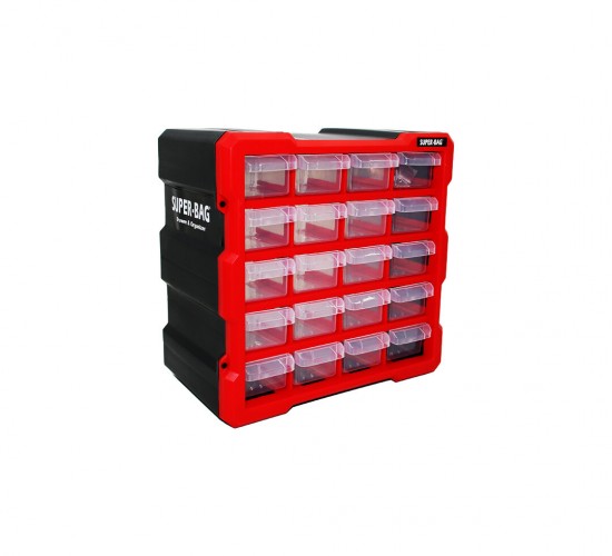 SUPER-BAG ASR-6006 ( 20Lİ ) ( KÜÇÜK MONOBLOK ) ÇEKMECE SETİ ( 26.7X15.7X26.2CM)*4