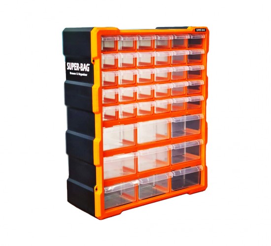SUPER-BAG ASR-6001 ( 39LU BYK ) ( 9BYK+30KÇK ) MONOBLOK ÇEKMECE SETİ ( 38.1X15.7X47.5CM )*4