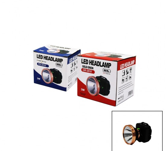 POWER STYLE PS-2810 (GOLD ORION OR-2810) 3W ( PİLLİ ) KAFA LAMBASI FENER OYNAR BAŞLI*200