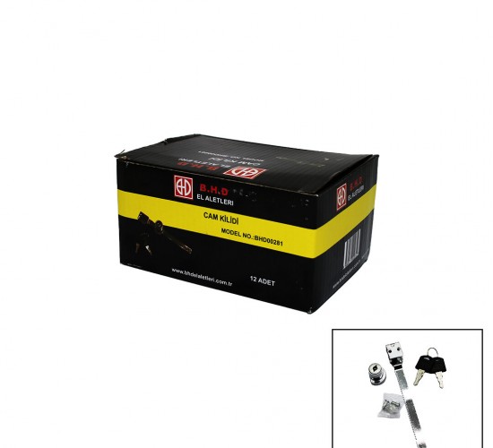 B.H.D BHD-00281 DOLAP ( CAM ) KİLİT ( UZUN DEMİRLİ )*12X20