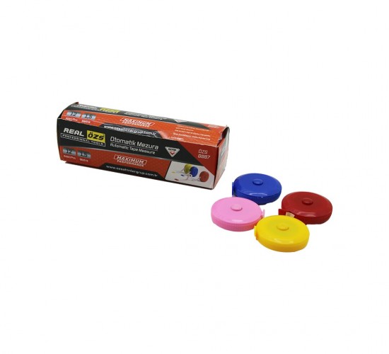 REAL ÖZS-2292-8887 MEZURA MEZRO ( 1.5MT ) ( ÇEK BIRAK FRENLİ ) ( BAS SAR DÜĞMELİ ) ( BRKT-573191 )*12X100