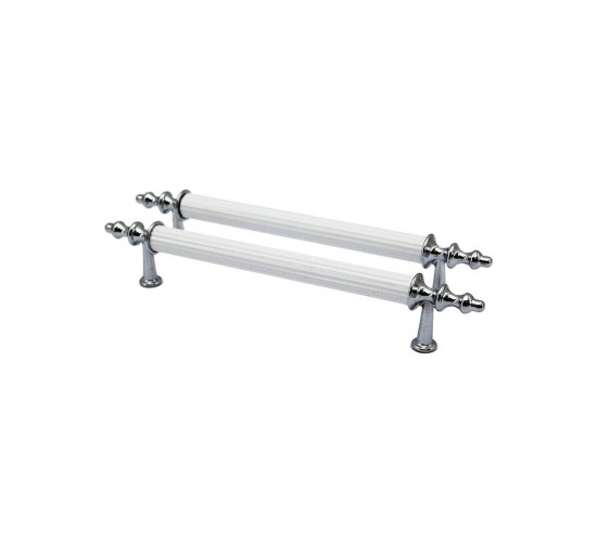İBİCO-918 ( ORTA & 13CM ) ( KROM & BEYAZ ) BORU KULP*10X5