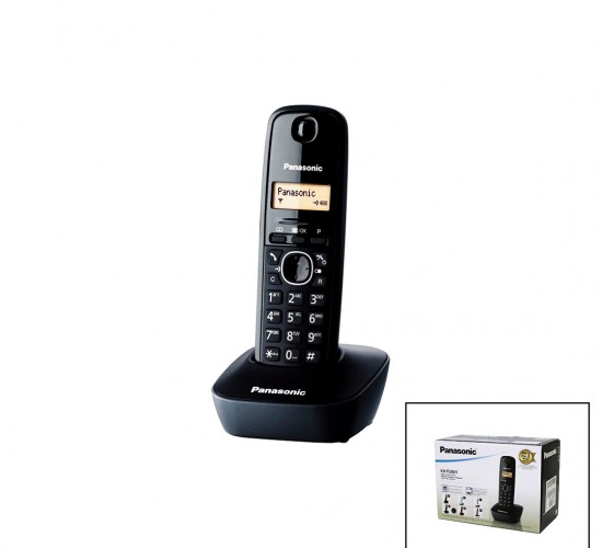 PANASONİC KX-TG1611 (SİYAH & OVAL) (DİJİTAL) (KABLOSUZ & TELSİZ) TELEFON (ARAYAN NO GÖRME) (50 HAFIZA) (10NO TEKRAR ARAMA)*36