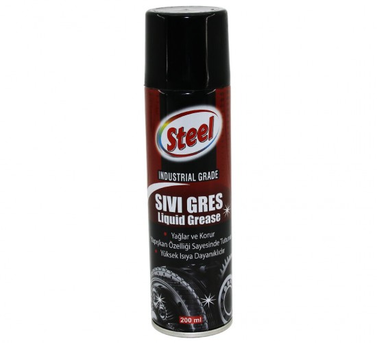 STEEL ST-1304 SIVI GRES SPREY ( 200ML ) ( YAĞLAR & KORUR & ISIYA DAYANIKLI )*48