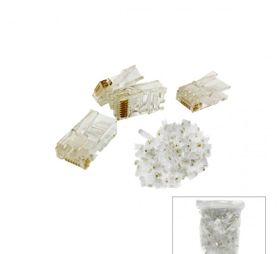 POWERMASTER PM-5993 ( 100PCS ) STARNDART İNTERNET ETHERNET JACK JAK ( RJ45 )*100